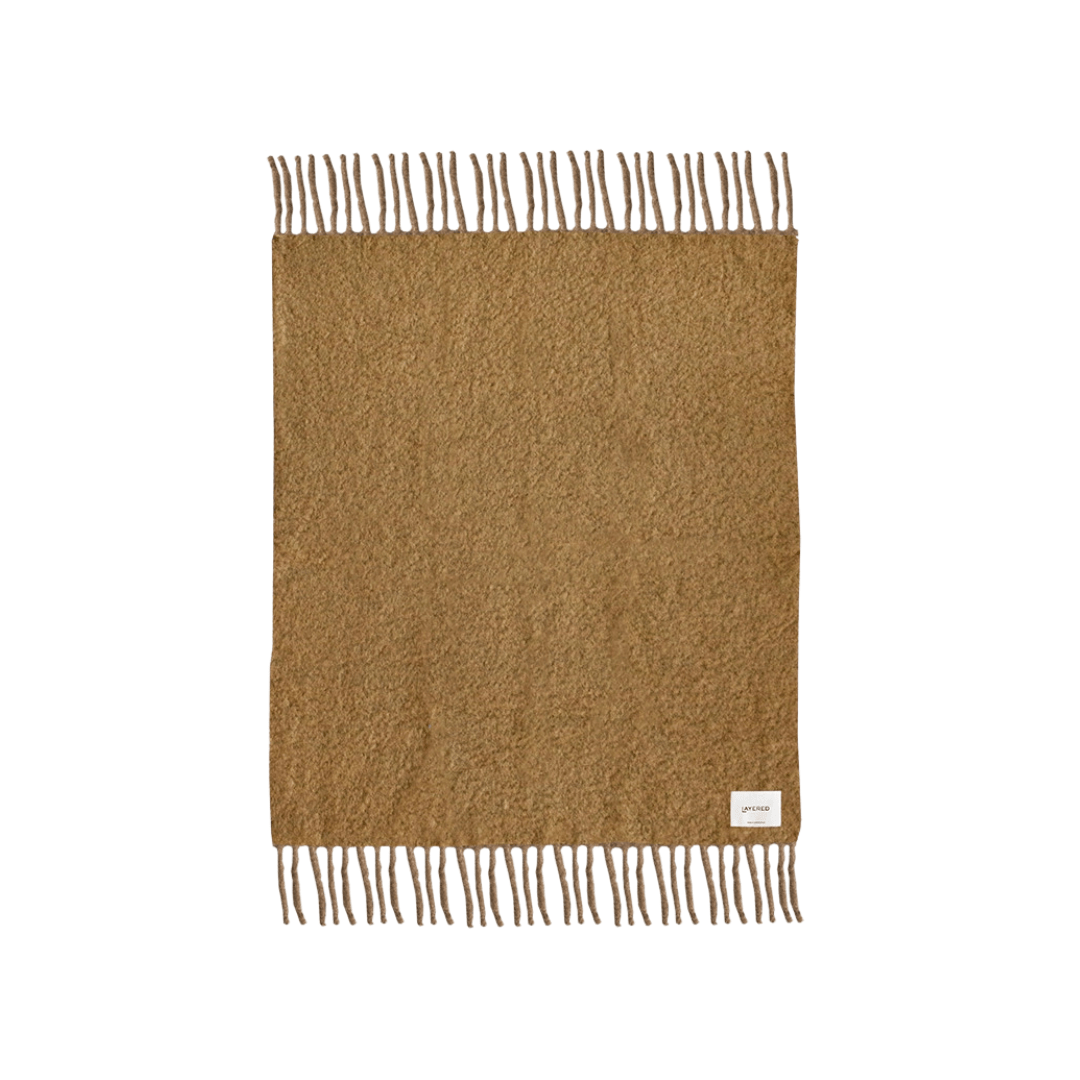 Plaid Mohair Ocre - Maison Caldeira