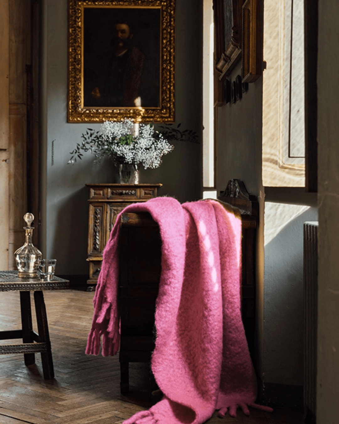 Plaid Mohair - Rose - Layered - Scandinave - Maison Caldeira