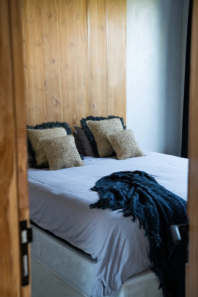 Plaid - Noir marin. - Maison Caldeira