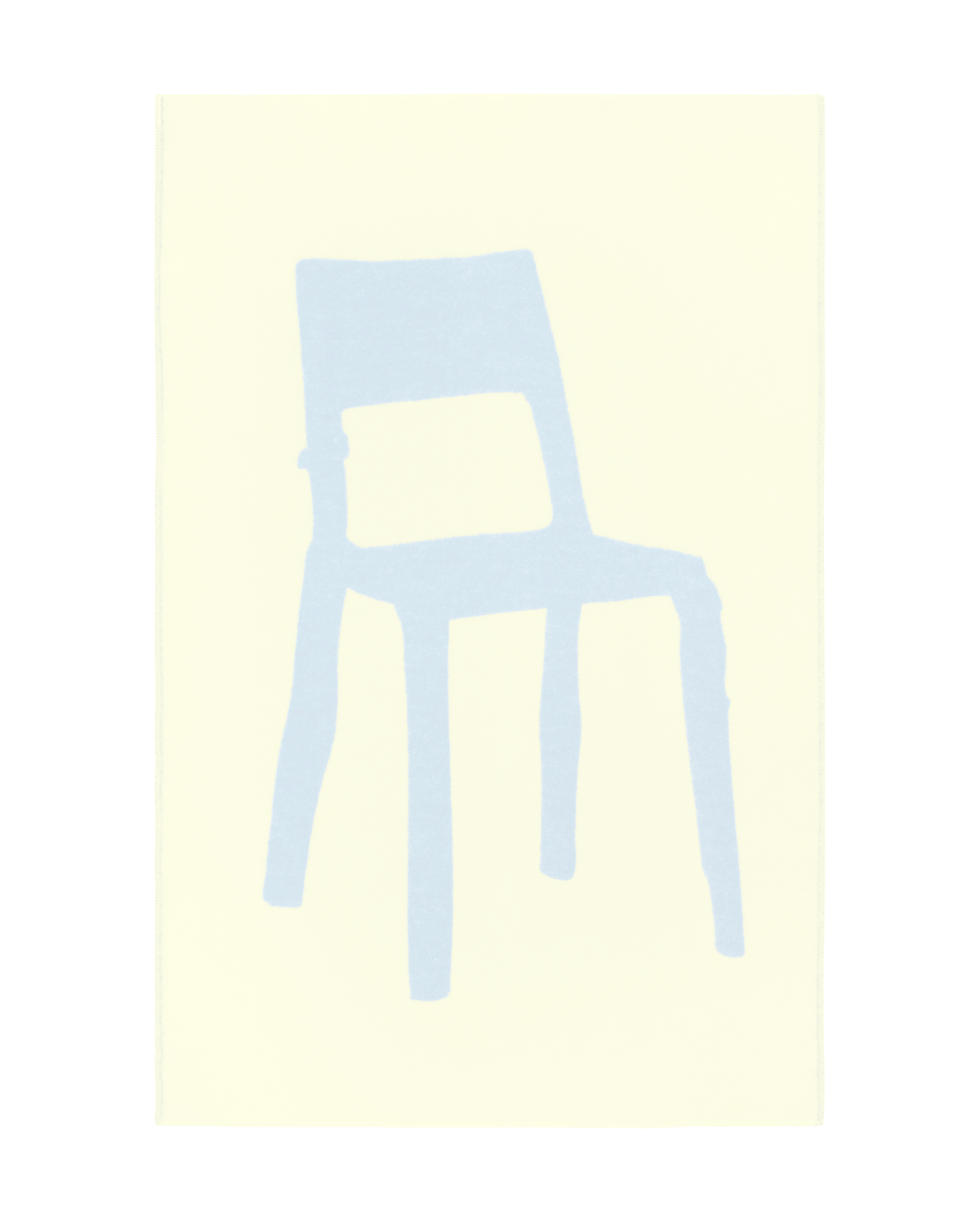 Plaid Splitted Chair Bleu Jaune Beurre 130 x 200 cm - Maison Caldeira