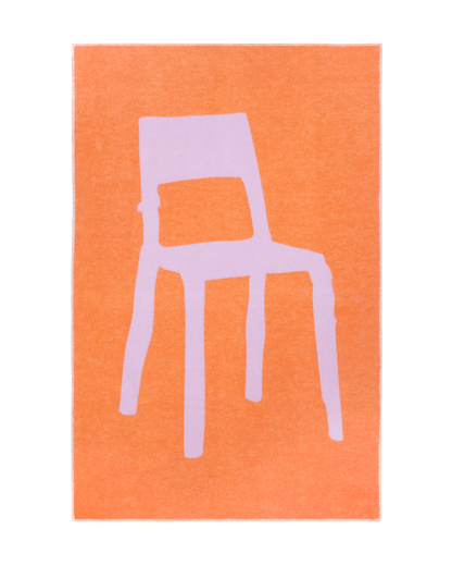 Plaid Splitted Chair Lilas Orange 130 x 200 cm - Maison Caldeira