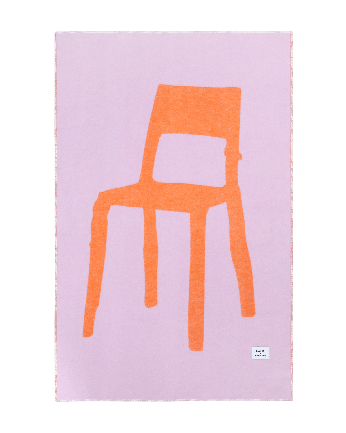Plaid Splitted Chair Lilas Orange 130 x 200 cm - Maison Caldeira
