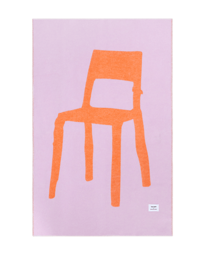 Plaid Splitted Chair Lilas Orange 130 x 200 cm - Maison Caldeira