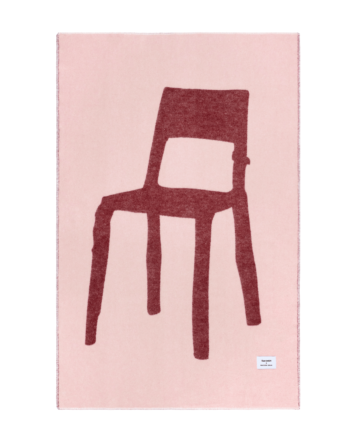 Plaid Splitted Chair Rose Bordeaux 130 x 200 cm - Maison Caldeira