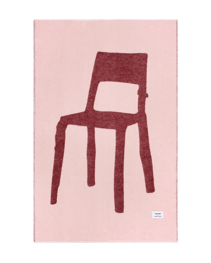 Plaid Splitted Chair Rose Bordeaux 130 x 200 cm - Maison Caldeira