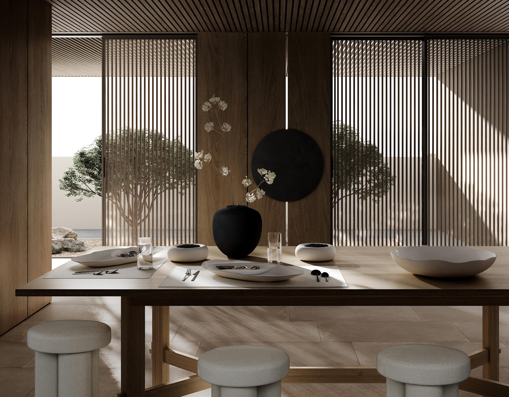 Plateau Hexa – Grès finition Bouleau | 101 Copenhagen - Caldeira