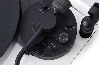 Platine vinyle Turntable verre noir / Bluetooth 5.0 - Caldeira