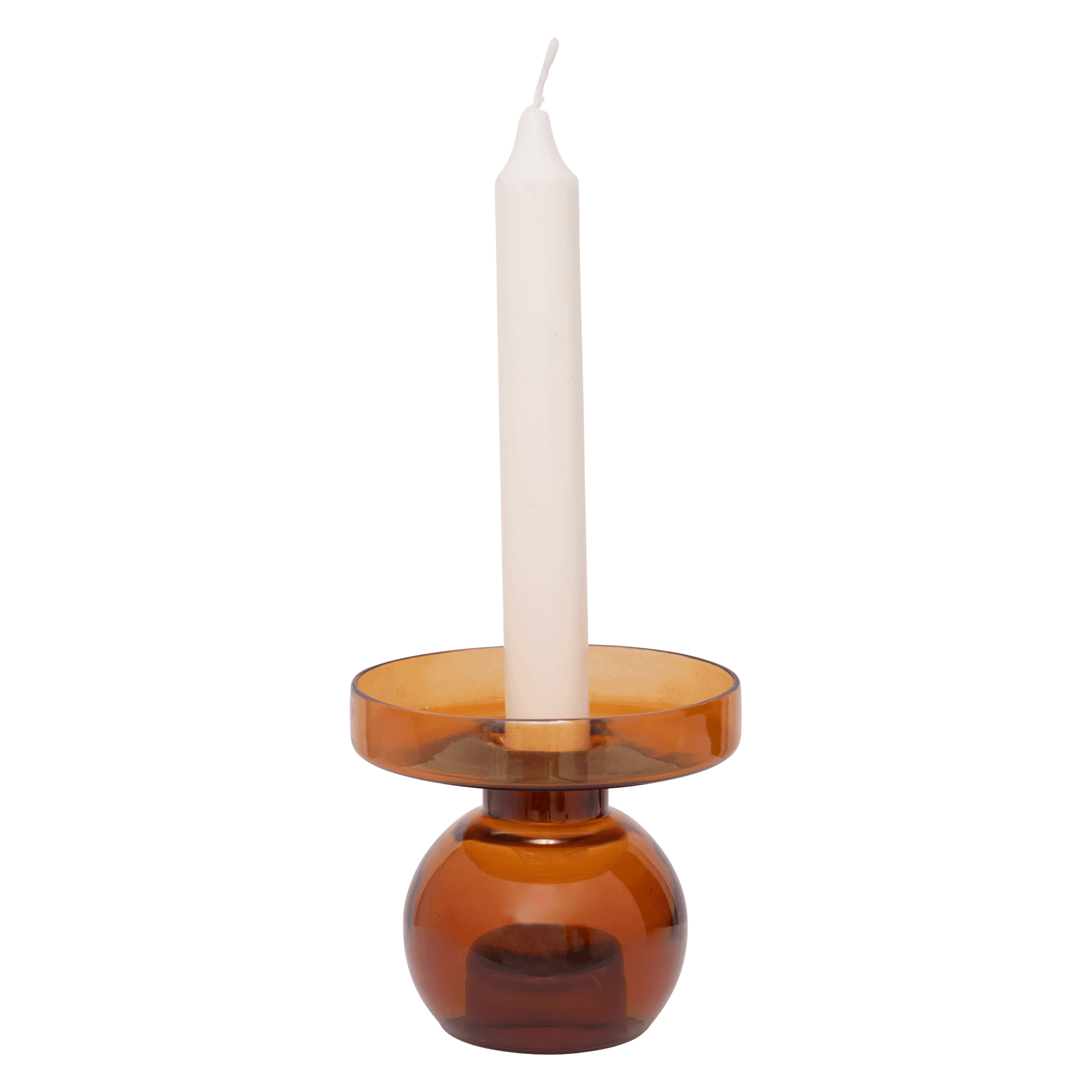 Porte - bougie chauffe - plat des deux côtés orange abricot - Caldeira