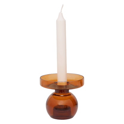 Porte - bougie chauffe - plat des deux côtés orange abricot - Caldeira