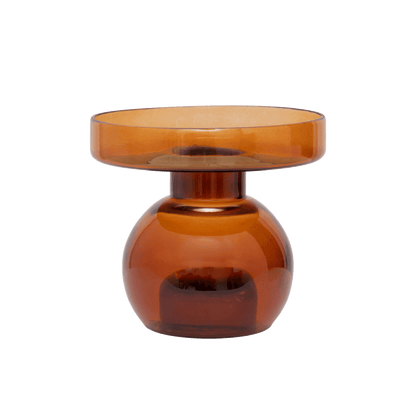 Porte - bougie chauffe - plat des deux côtés orange abricot - Caldeira