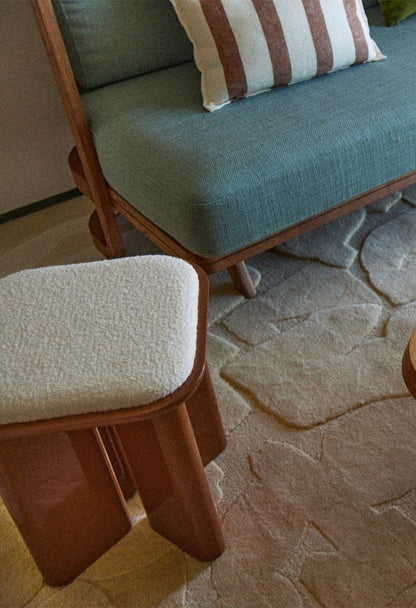 Pouf Lazare - Laqué Caramel - Maison Caldeira