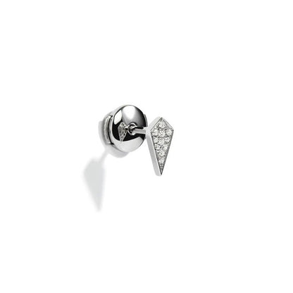 Puce d'oreille Stairway - Argent et diamants - Statement - Design Contemporain - Maison Caldeira