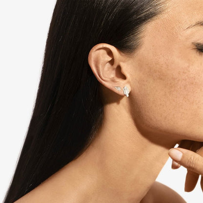 Puce d'oreille Stairway - Argent et diamants - Statement - Design Contemporain - Maison Caldeira