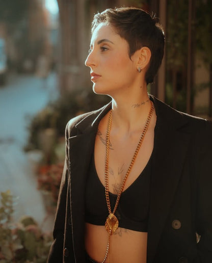 Sautoir Fleur - Or - Perrine Taverniti - Design Contemporain - Maison Caldeira