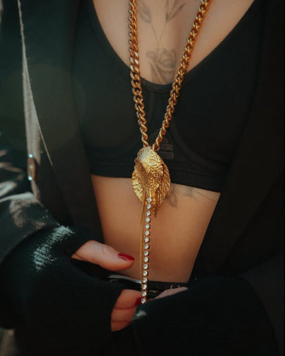 Sautoir Fleur - Or - Perrine Taverniti - Design Contemporain - Maison Caldeira