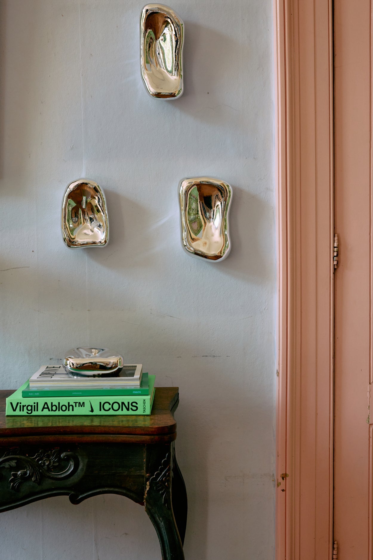 Sculpture en verre chromé - Maison Caldeira