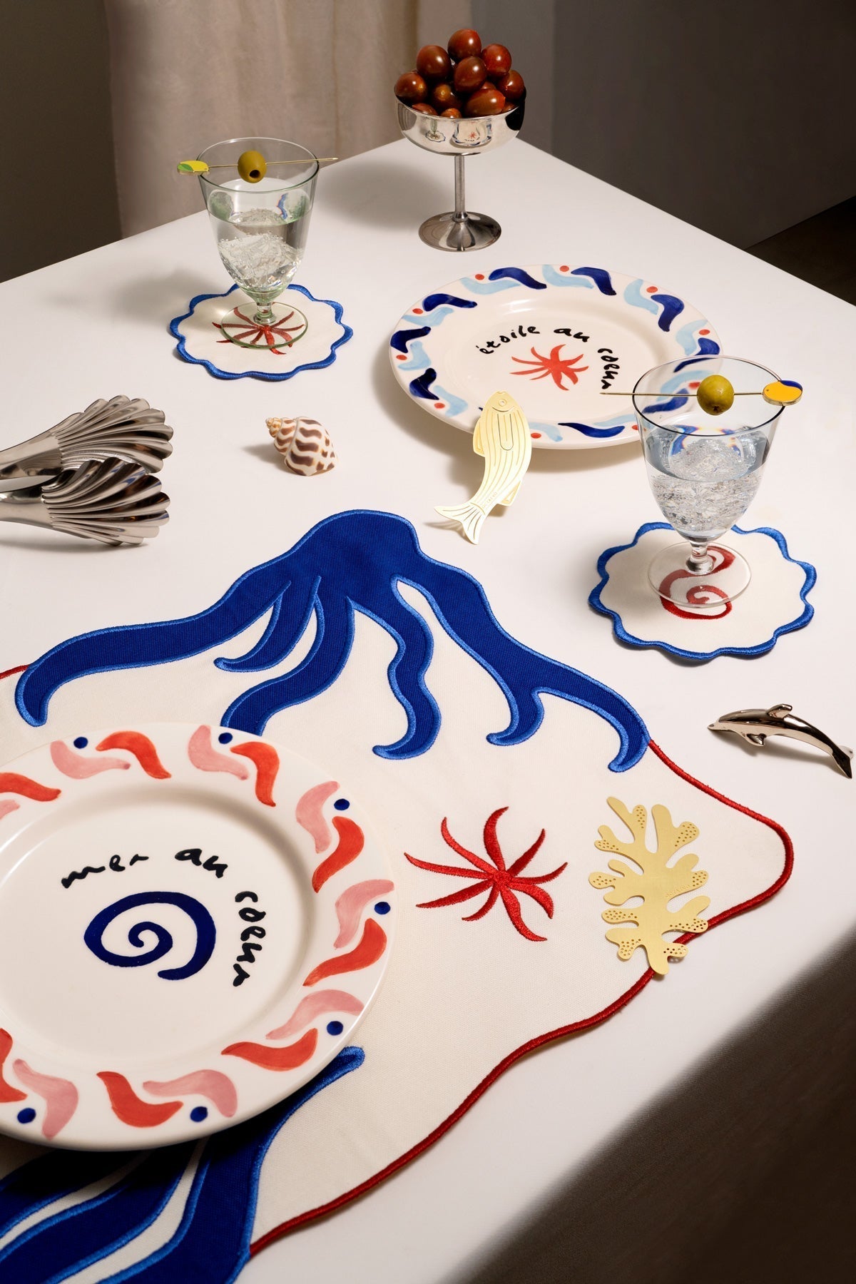 Set de table Amalfi - set de 2 - Octaevo - Esprit Méditérannéen - Maison Caldeira