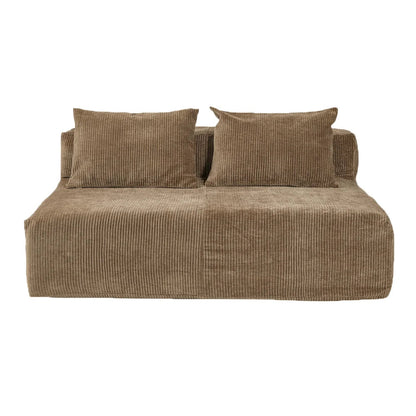 SLOW GEEK Sépia – Canapé 2 places en velours côtelé - Caldeira