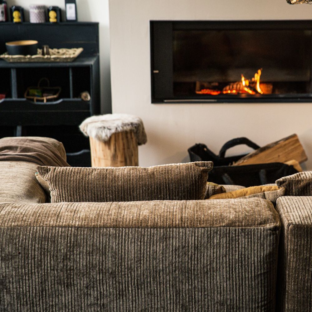 SLOW GEEK Sépia – Canapé 2 places en velours côtelé - Caldeira