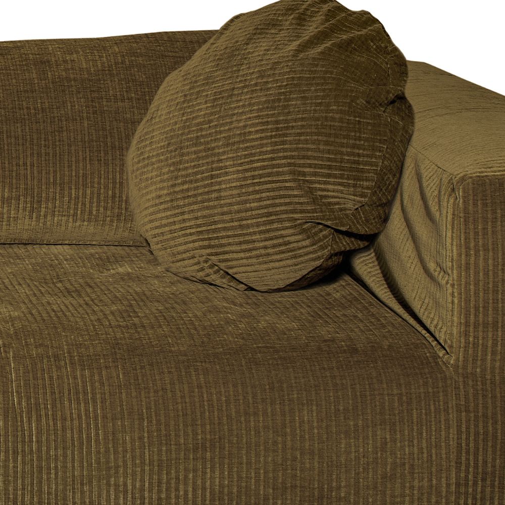 SLOW SOLO Ivory – chauffeuse velours côtelé sculpturale par Bed and Philosophy - Caldeira