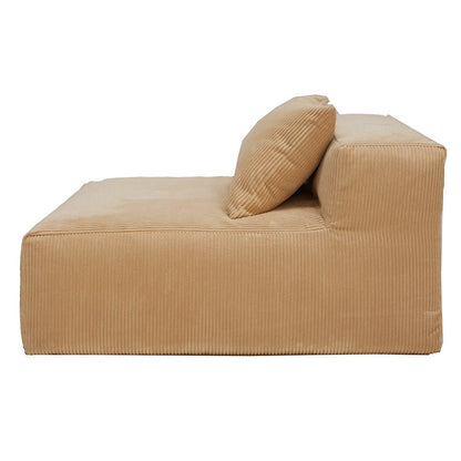 SLOW SOLO Ivory – chauffeuse velours côtelé sculpturale par Bed and Philosophy - Caldeira