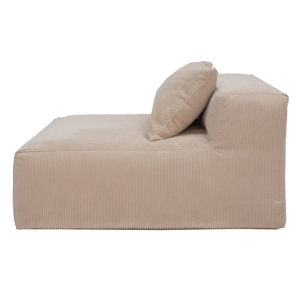 SLOW SOLO Ivory – chauffeuse velours côtelé sculpturale par Bed and Philosophy - Caldeira