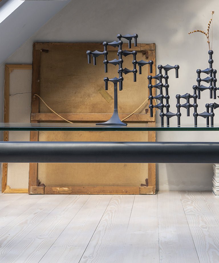 Support sur pied - Noir - Stoff nagel - Design Contemporain - Maison Caldeira