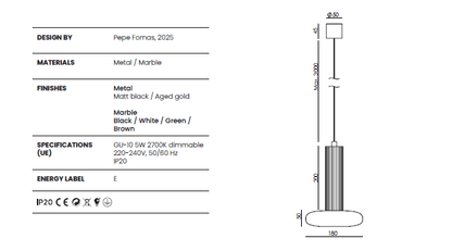 Suspension Hulo Colgante - Caldeira