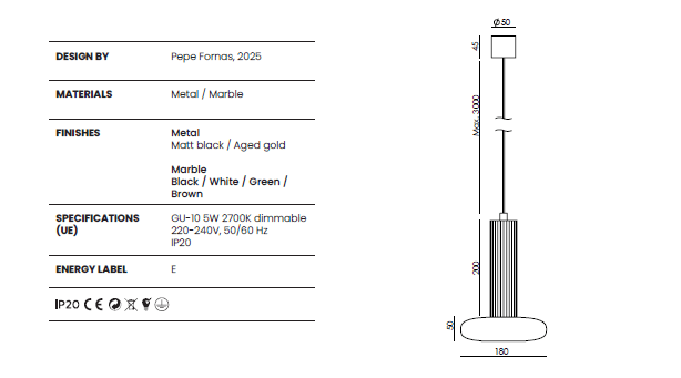Suspension Hulo Colgante - Caldeira