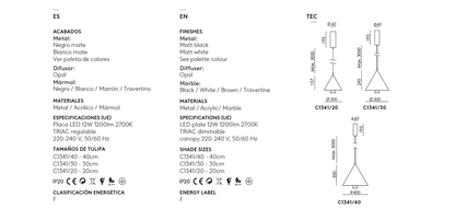 Suspension Marg Colgante - Caldeira