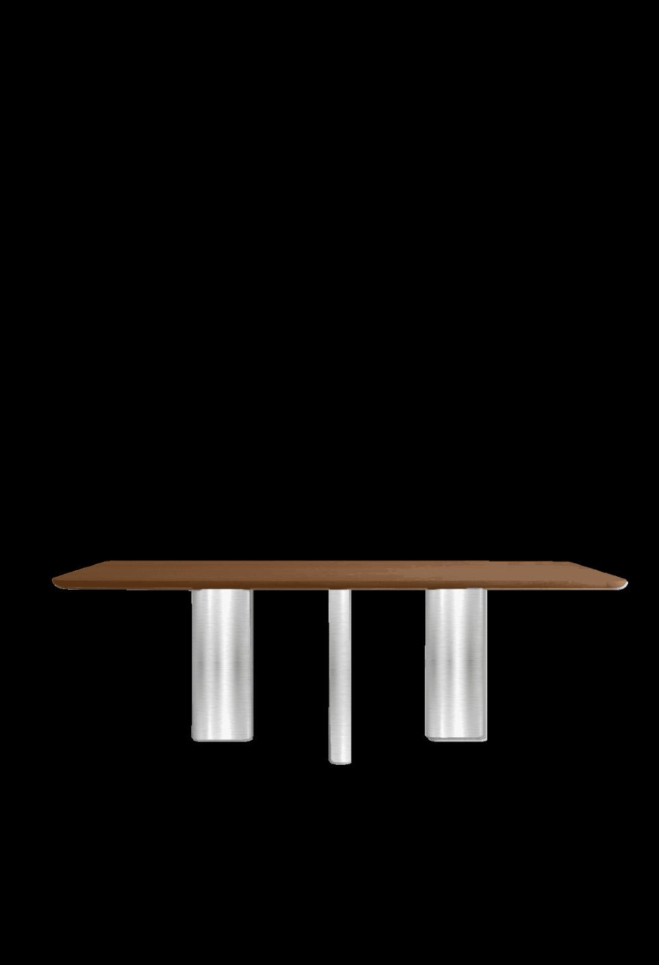 Table À Manger Chrysoline - Frêne Finition Noyer - Maison Caldeira