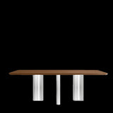 Table À Manger Chrysoline - Frêne Finition Noyer - Maison Caldeira