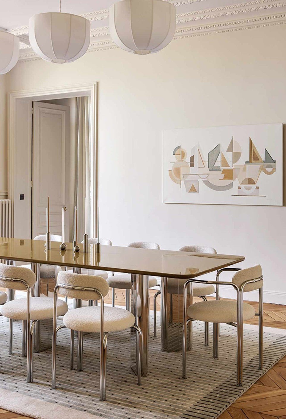 Table À Manger Chrysoline - Laqué Ambre - Maison Caldeira