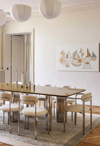 Table À Manger Chrysoline - Laqué Ambre - Maison Caldeira
