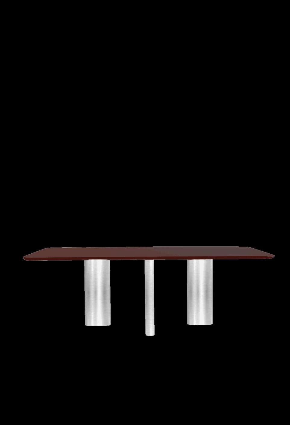 Table À Manger Chrysoline - Laqué Bordeaux - Maison Caldeira