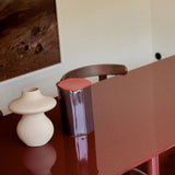 Table A Manger Rectangulaire Joe - Bois Laqué Bordeaux - Maison Caldeira