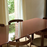 Table A Manger Rectangulaire Joe - Bois Laqué Cranberry - Maison Caldeira