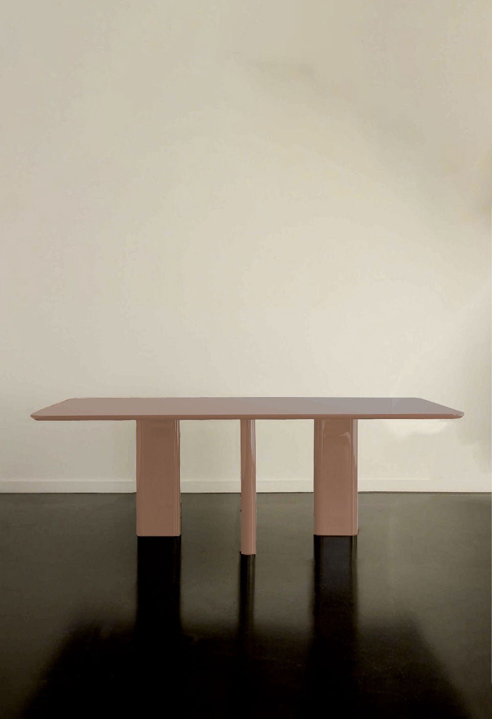 Table A Manger Rectangulaire Joe - Bois Laqué Cranberry - Maison Caldeira