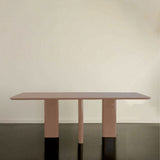 Table A Manger Rectangulaire Joe - Bois Laqué Cranberry - Maison Caldeira