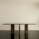 Table A Manger Rectangulaire Joe - Bois Laqué Kaki - Maison Caldeira