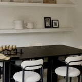 Table A Manger Rectangulaire Joe - Frêne Lasuré Noir - Maison Caldeira