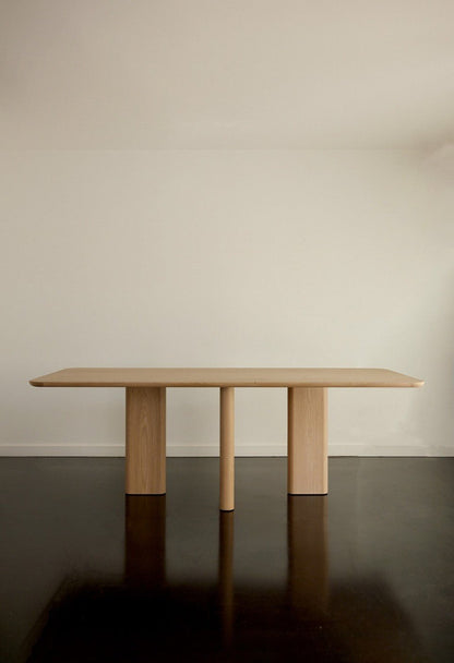 Table A Manger Rectangulaire Joe - Frêne Naturel - Maison Caldeira