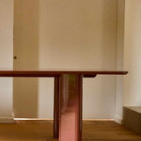 Table A Manger Rectangulaire Victoire - Bois Laqué Cranberry - Maison Caldeira