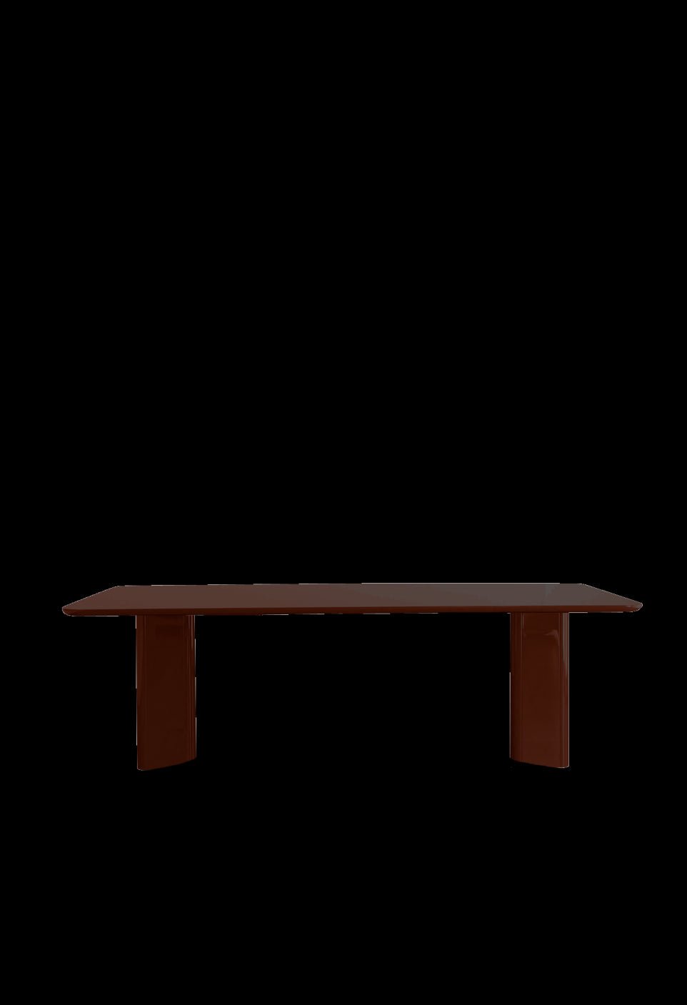 Table A Manger Rectangulaire Victoire - Frene Laqué Bordeaux - Maison Caldeira