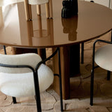 Table A Manger Ronde Joe - Laqué Caramel - Maison Caldeira