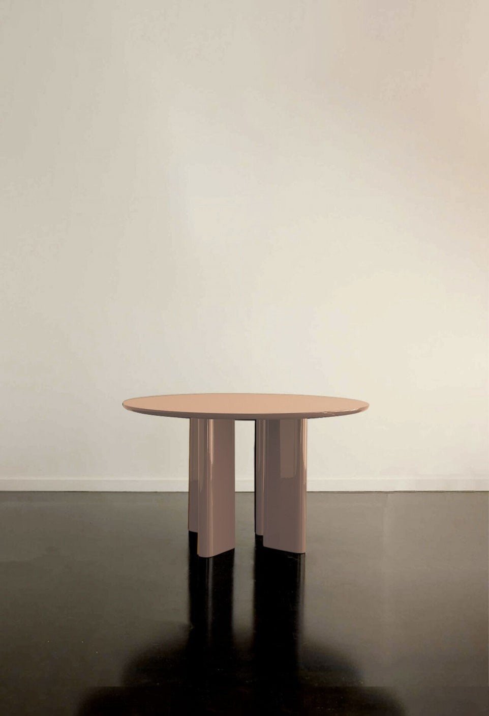 Table A Manger Ronde Joe - Laqué Cranberry - Maison Caldeira