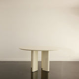 Table A Manger Ronde Joe - Laqué Crème - Maison Caldeira