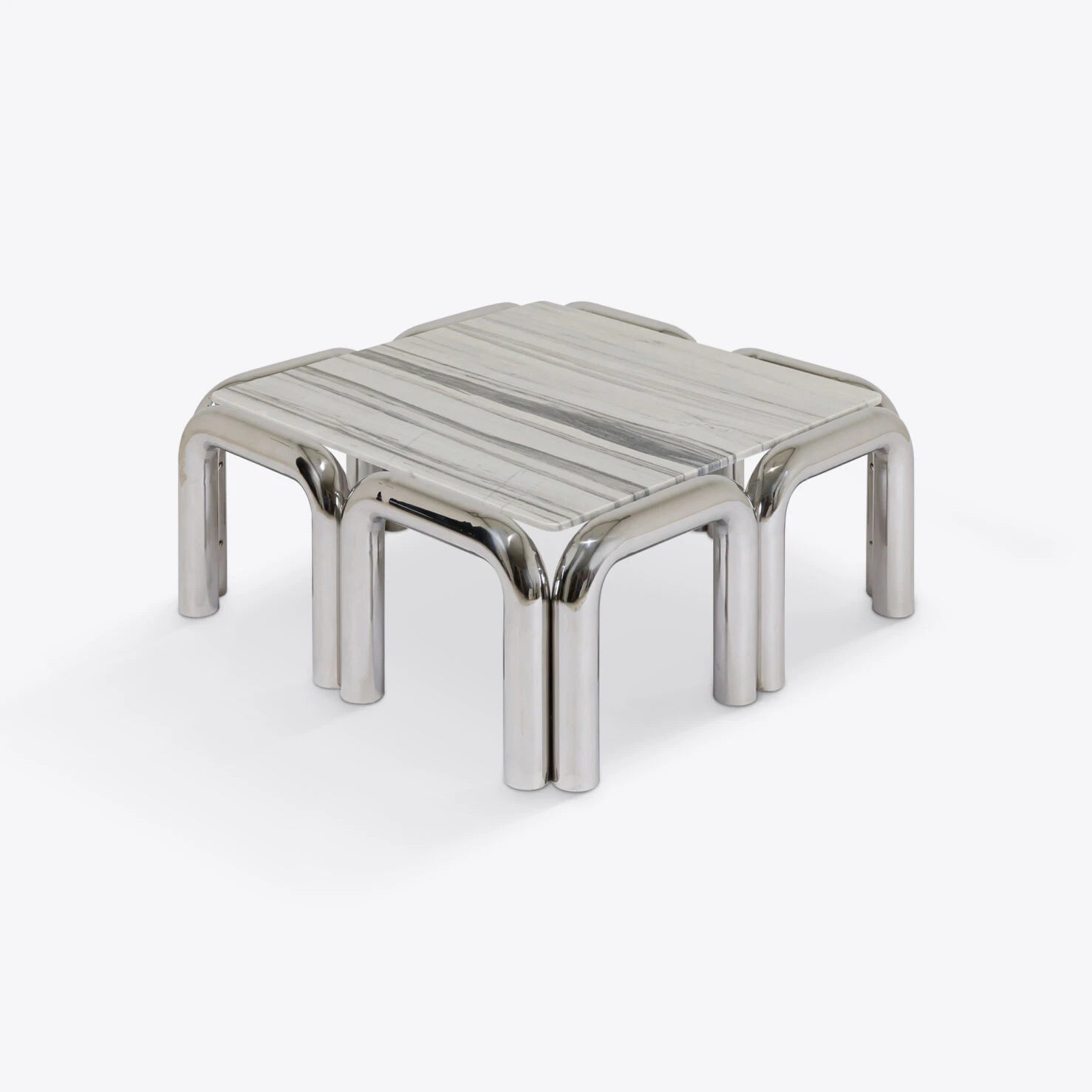 Table basse Kali — Pure White Lines - Caldeira