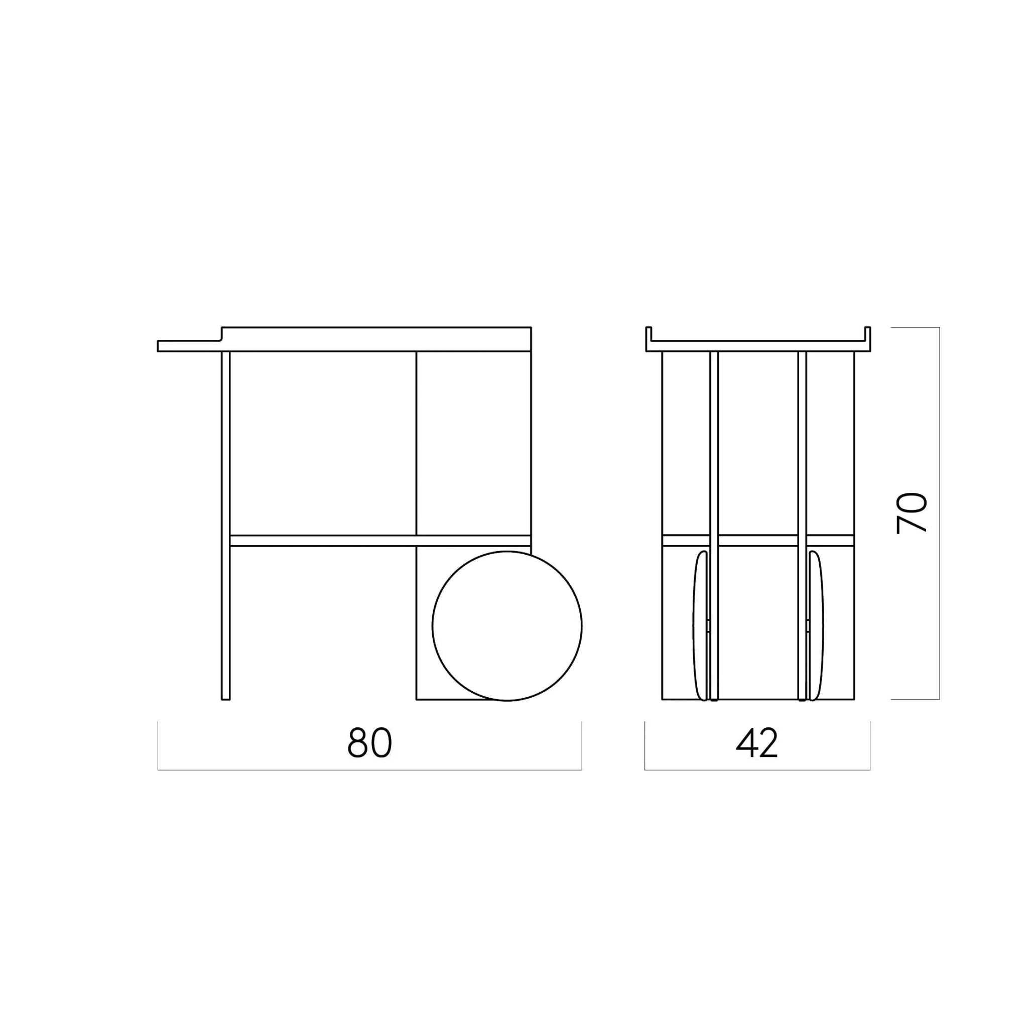 Table d'appoint Axis - Kristina Dam Studio - Maison Caldeira