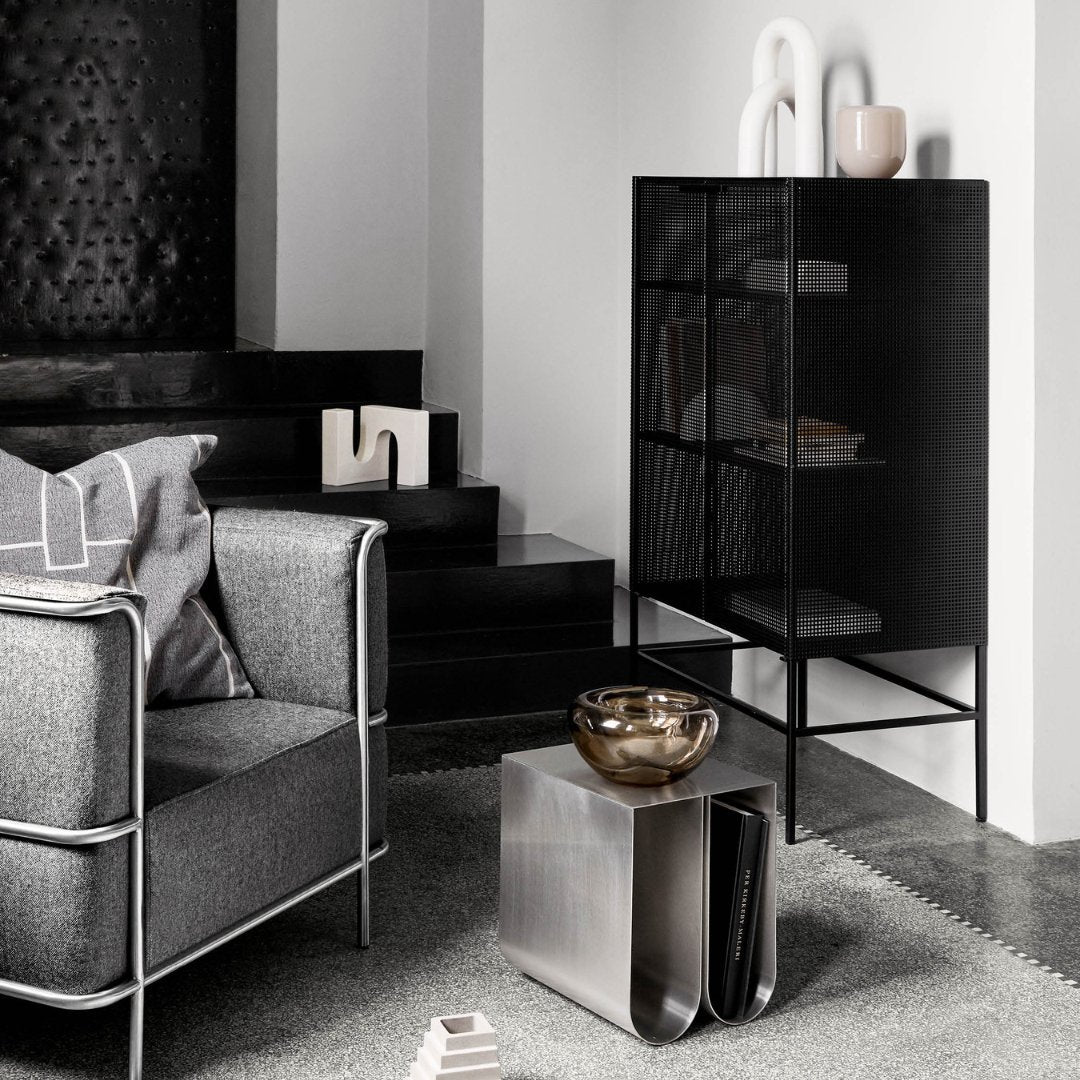 Table d'appoint courbée - Chrome - Kristina Dam studio - Scandinave - Maison Caldeira